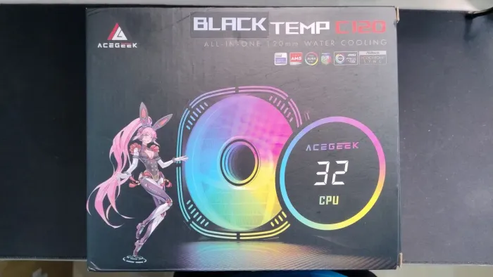 WATER COOLER ACEGEEK TEMP C120 - 120MM ARGB (PRETO)