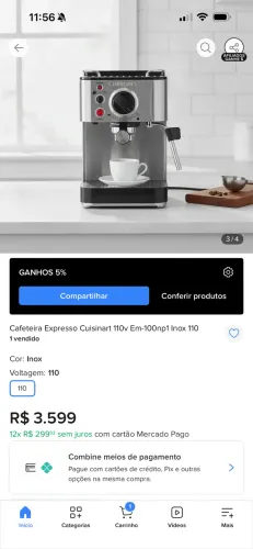 Cafeteira elétrica / Máquina de café expresso 