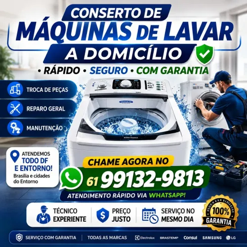 Conserto máquina de lavar a domicílio 