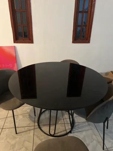 Mesa jantar 4 lugares acolchoados