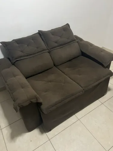 Sofá retrátil reclinável 2 lugares