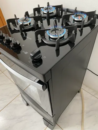 Fogão Mesa Vidro Automático Seminovo- Entrego !