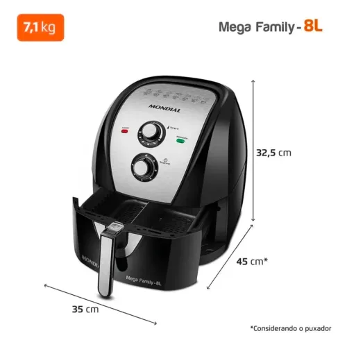 Airfryer Gigante 8 Litros - Família 