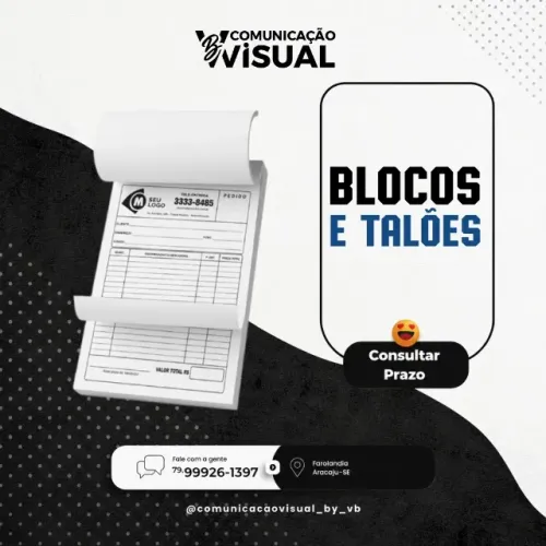 Blocos de Pedidos Taloes