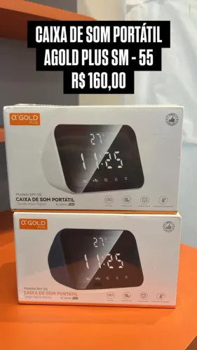 Caixa de Som Portatil A´GOLD Plus SM-55 - Loja Fisica