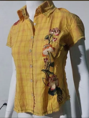 Camisa Xadrez Amarela G