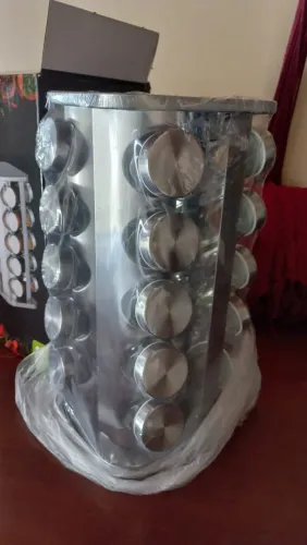 Porta temperos Giratório Novo de Inox