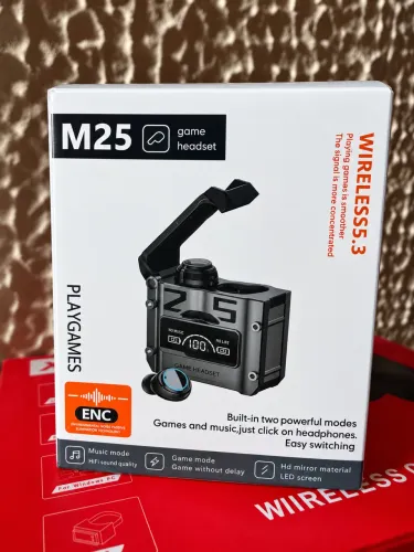 Fone Gamer M25 Bluetooth Wireless 5.3 com ENC - Novo