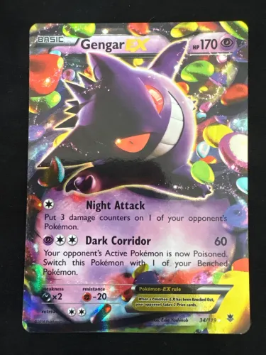 Gengar EX INGLÊS 34/119 Carta Pokémon