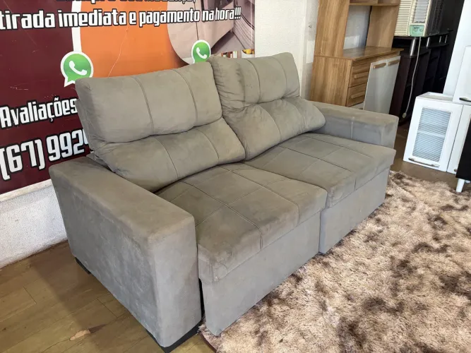 Sofá retrátil reclinável ótimo ( entrego)