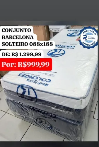 Cama Solteiro 999,99 molas / Suporta 120 kg 