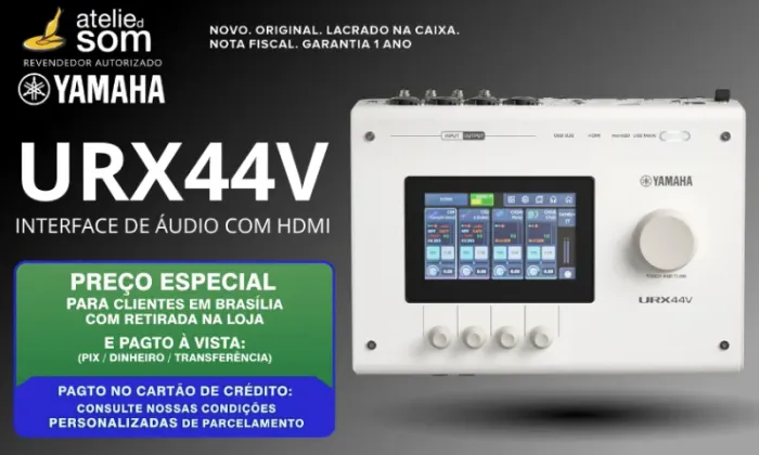URX44V Yamaha Interface de Áudio com HDMI Branca Nova Lacrada Garantia 1 ano