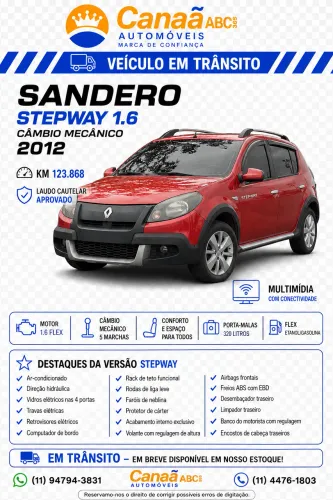 Renault Sandero Stepway Flex 1.6 16V 5P 2012