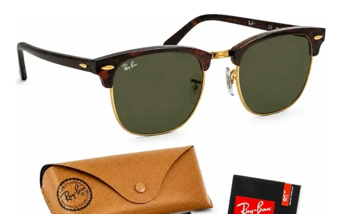 Óculos De Sol Clubmaster Rb3016 Uv400 Preto Unissex Verde G-15 Tartaruga/ Novo Original