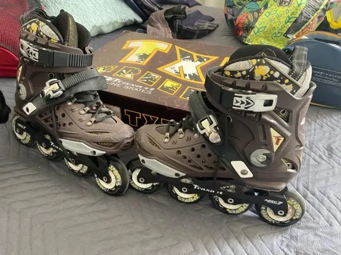 Patins Traxart TXT Tam. 36 + Bolsa + Kit de Proteção - muito novo