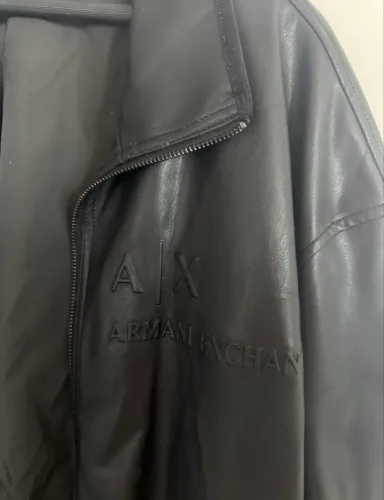 Jaqueta Armani Exchange couro PU de alta qualidade