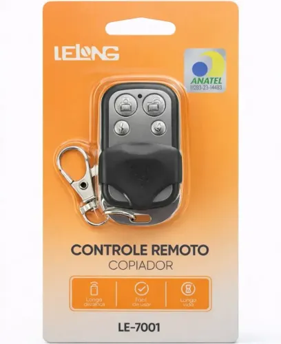 CONTROLE REMOTO CLONE PORTÃO ALARME COPIADOR DUPLICADOR LELONG
