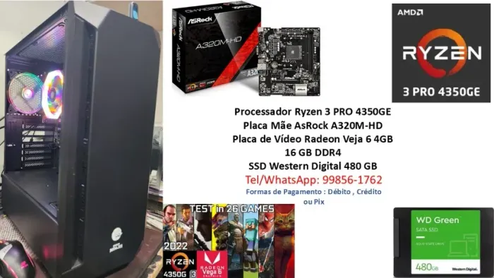 PC Gamer Intel Core I7 /Core I5 / Core I3 / Ryzen 7 / Ryzen 5 / Ryzen 3