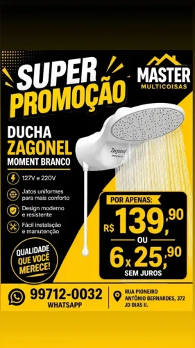 CHUVEIRO/DUCHA ZAGONEL MOMENT