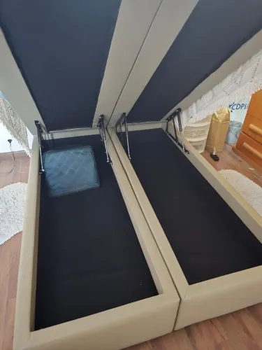 Cama baú de casal com cabeceira Ortobom Superpocket nova