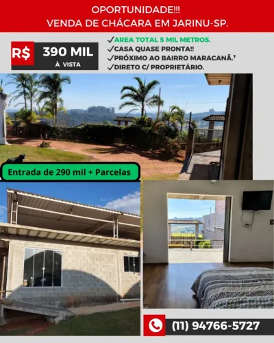  VENDO CHACARA EM  JARINU-SP 