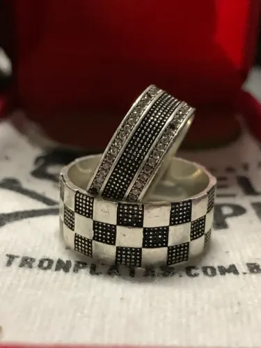 Anéis de prata 925  (conjunto)