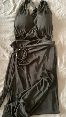 Conjunto body e saia longa com fenda na lateral social