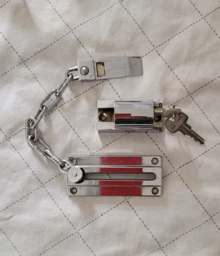 corrente anti roubo com fechadura tudo de aço