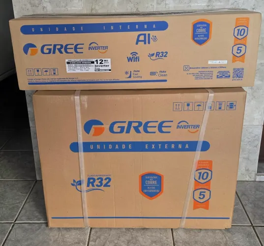 AR-CONDICIONADO GREE G-SIDE 12.000 MIL BTUS INVERT COM IA E CONECTIVIDADE WI-FI