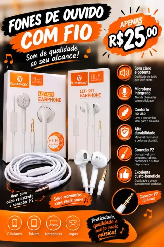 FONES COM FIO
