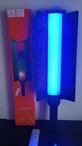 Bastão Led RGB recarregável com defletores e controle remoto / PREÇO IMBATÍVEL