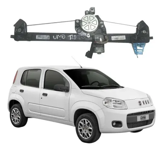 Máquina Vidro Porta Dianteira Direita Fiat Uno 2014 A 2021