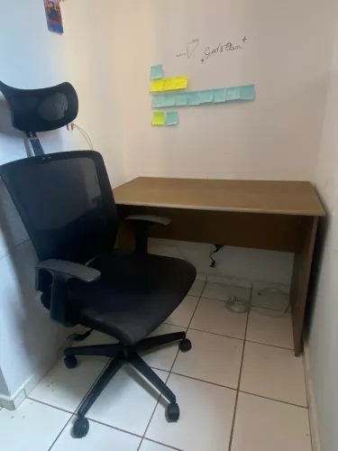 Cadeira ergonômica+mesa escritório 