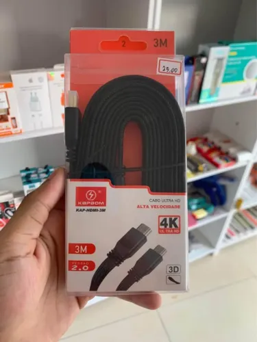 Cabo HDMI 3 metros reforçado