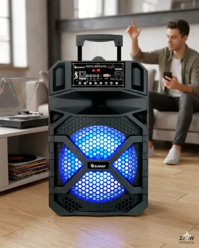 Caixa de Som Portátil Amplificada Sumay Sm-Cap46 Advance II 270W