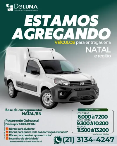 NATAL/RN ? ESTAMOS AGREGANDO VEÍCULOS!