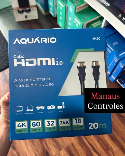 Cabo Hdmi 20 Metros Alta Resolução de Imagem 4K - Promoção 