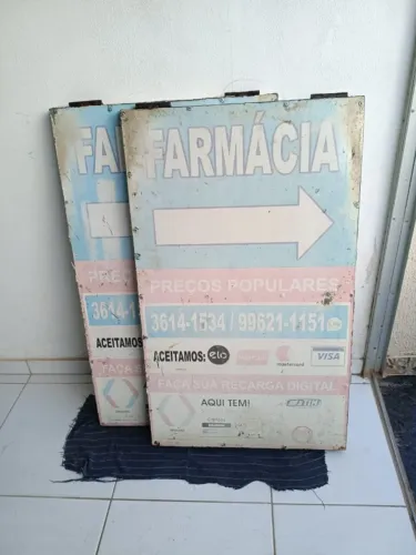 Placa Comercial /metalon galvanizado e zinco