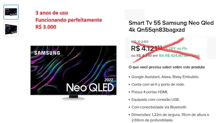 TV Samsung 55 Neo Qled
