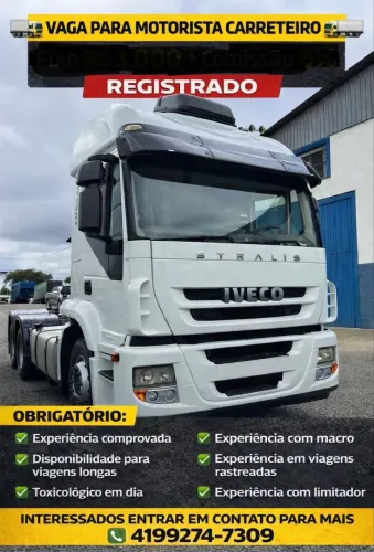 Contrata-se motorista carreteiro 