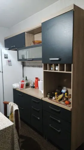 Armário de cozinha condessa nesher 3 peças com balcão e tampo