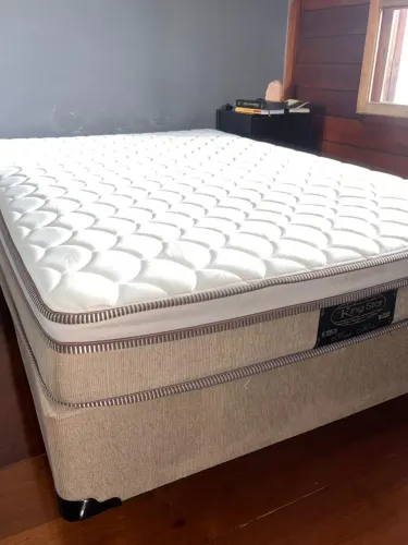 Cama box viúva King Star Hotel + colchão molas ensacadas