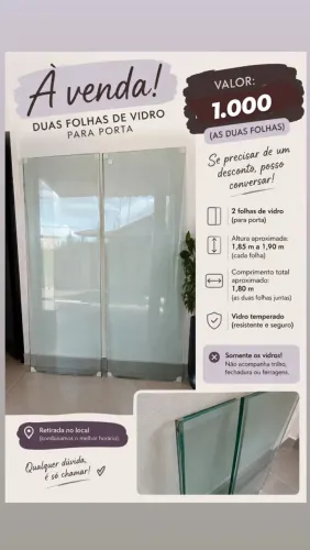 Folhas de vidro
