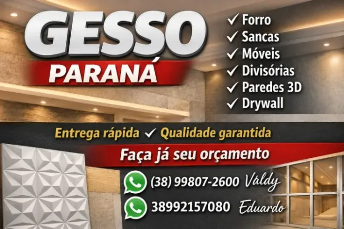 Trabalhamos com gesso