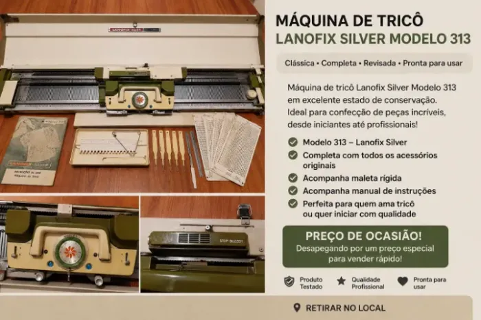 Maquina de Trico Lanofix Silver Modelo 313
