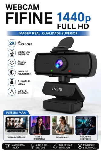Webcam FIFINE 1440p FULL HD