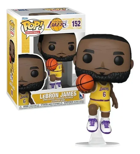 funko pop lebron james #152 pop! nba la lakers + caixa de acrílico