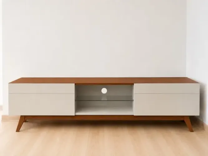 Rack (amadeirado + off-white), 2,30 x 0,40