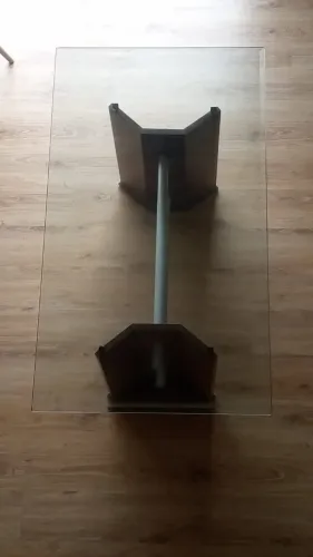 Mesa de Jantar Retangular com Tampo de Vidro