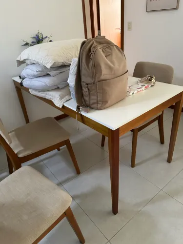 MESA DE JANTSR 1,60 M X 80 CM NOAH COR: NOZES/BRANCO - Tok stok